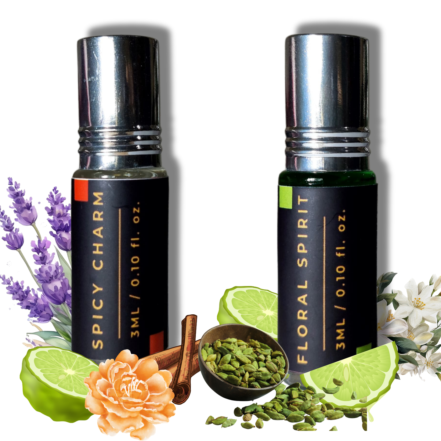 2-Piece Attar Duo Of Spicy Charm And Floral Spirit (3ml x 2)