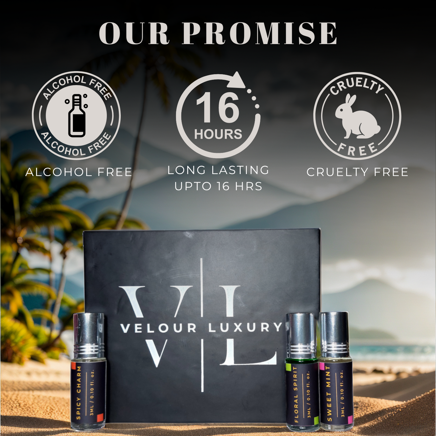 3-Piece Attar Combo – Signature Edition (Spicy, Floral & Sweet Notes)