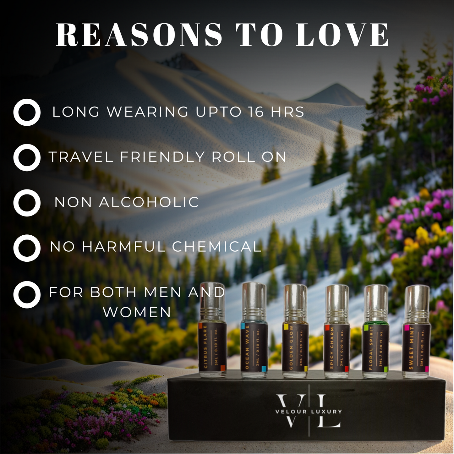 6 Attar perfume Combo Gift Set (3ml x 6)