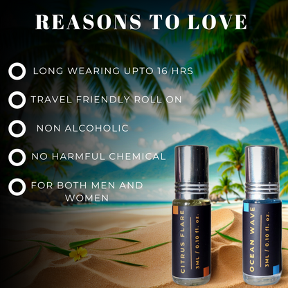 2-Piece Attar Duo Of Citrus Flare And Ocean Wave (3ml x 2)