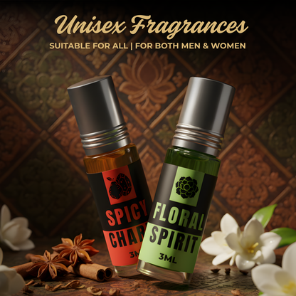 Spicy Charm And Floral Spirit Attar Perfume (3ml x 2)