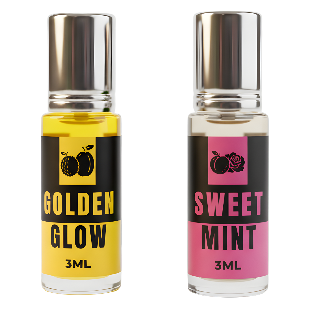 Golden Glow And Sweet Mint Attar Perfume (3ml x 2)