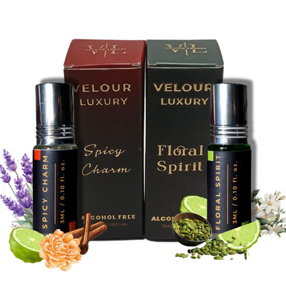 2-Piece Attar Duo Of Spicy Charm And Floral Spirit (3ml x 2)