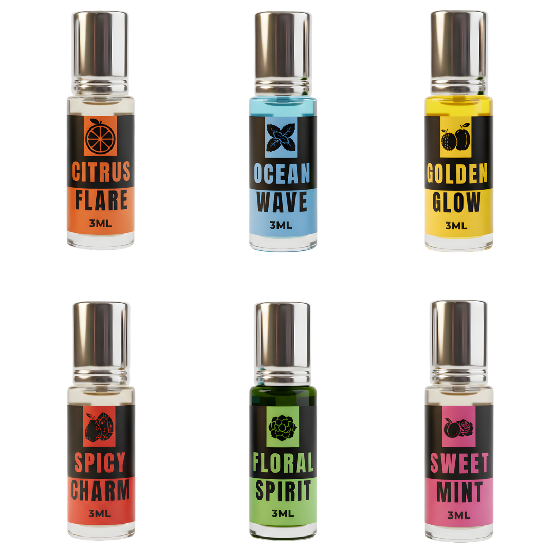 6 Attar perfume Combo Gift Set (3ml x 6)